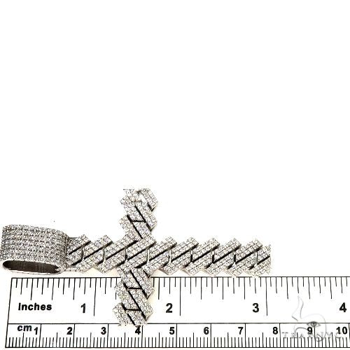 Custom Made Diamond Cuban Link Cross Pendant 67059 - Image 6