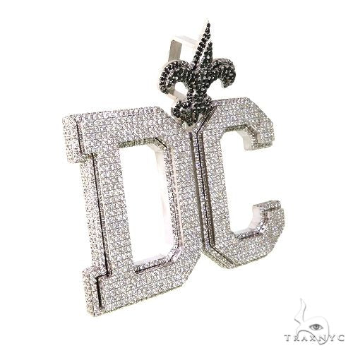 Custom Made Diamond \\'DC\\' Pendant 67818 - Image 2