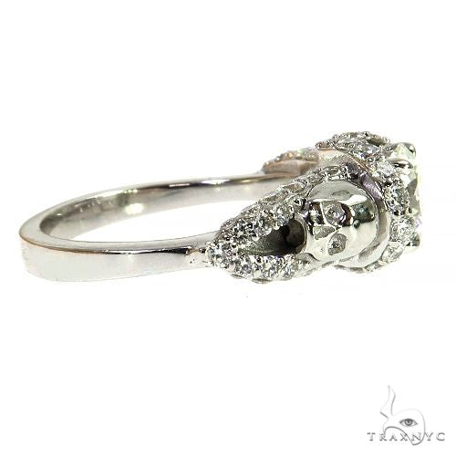 Custom Made Skull Diamond Engagement Ring 68536 - Image 3