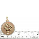 Custom Made Diamond Frame Solid Gold People Power BLM Pendant 66533 - Image 6