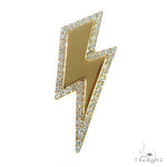 Custom Made Diamond Gold Plated Silver Lightning Pendant 66532 - Image 1