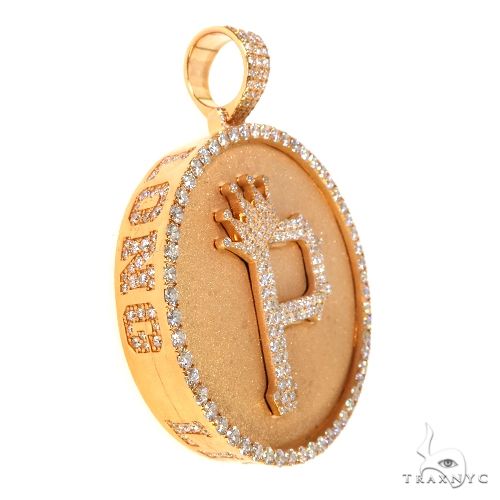 Custom Made Diamond Initial Pendant 67889 - Image 2