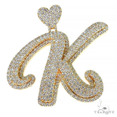Custom Made Diamond Initial Pendant 68188 - Image 1