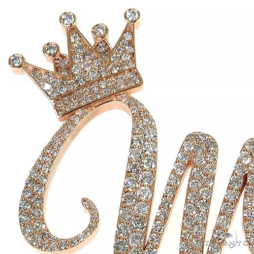 Custom Made Diamond Initial Pendant 68191 - Image 4