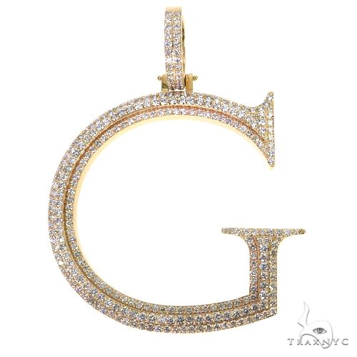 Custom Made Diamond Initial Pendant 68254 - Image 1