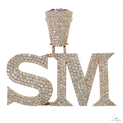 Custom Made Diamond Initial Pendant 69828 - Image 1