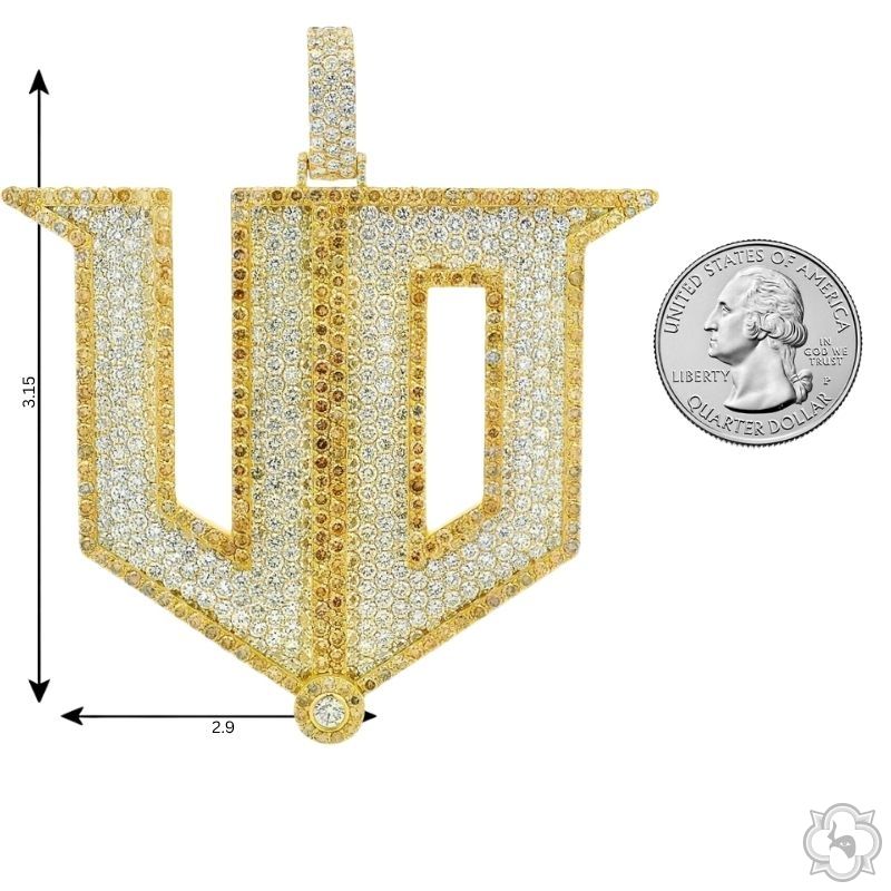 Custom Made Diamond Initial Pendant 70884 - Image 5