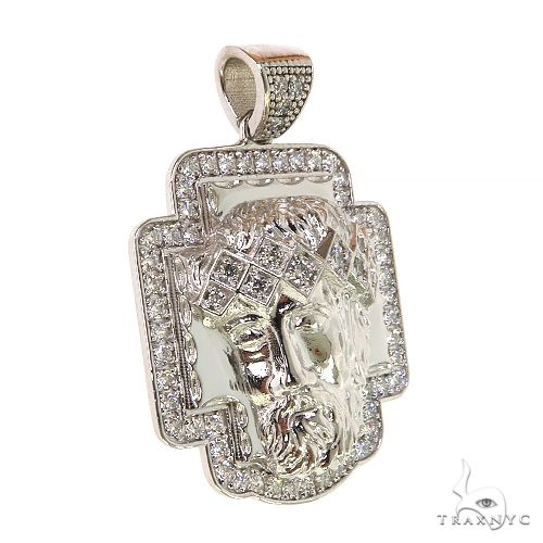 Custom Made Diamond Jesus Pendant 68815 - Image 2