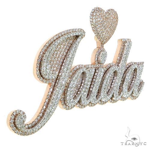 Custom Made Diamond Name Pendant 68821 - Image 2