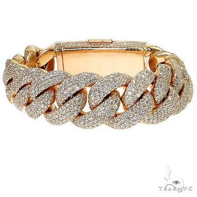 Custom Made Diamond Miami Cuban Bracelet 8.75 Inches   68711 - Image 1