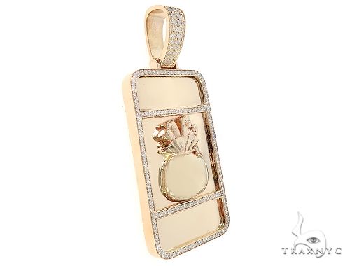 Custom Made Diamond Money Bag Pendant 65480 - Image 2