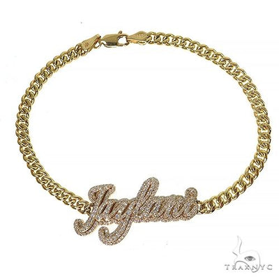 Custom Made Diamond Name Bracelet 68492 - Image 1