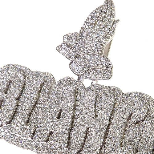 Custom Made Diamond Name Logo Pendant 68718 - Image 3