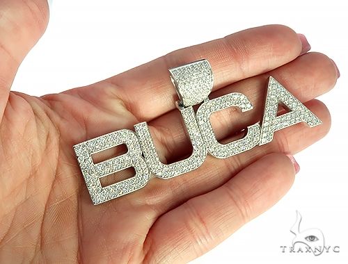 Custom Made Diamond Name Pendant 66072 - Image 5