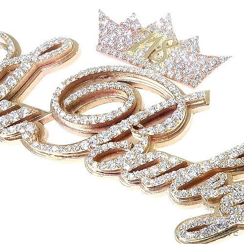 Custom Made Diamond Name Pendant 67094 - Image 3