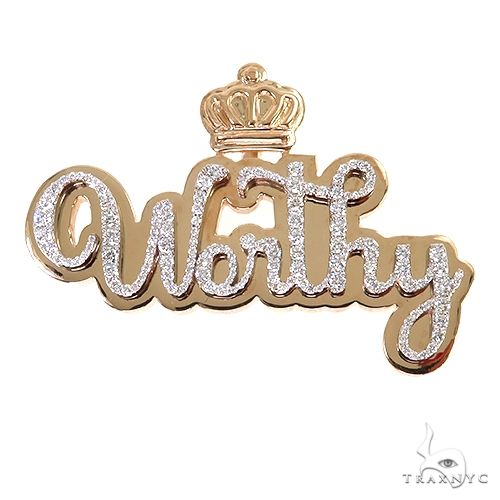 Custom Made Diamond Name Pendant 67821 - Image 1