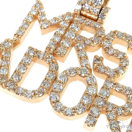 Custom Made Diamond Name Pendant 67858 - Image 3