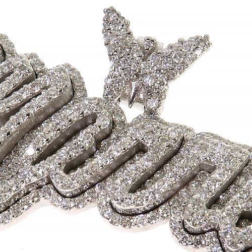 Custom Made Diamond Name Pendant 67996 - Image 3