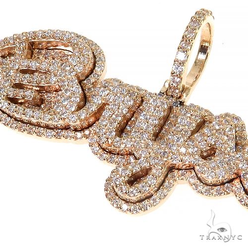 Custom Made Diamond Name Pendant 68092 - Image 3