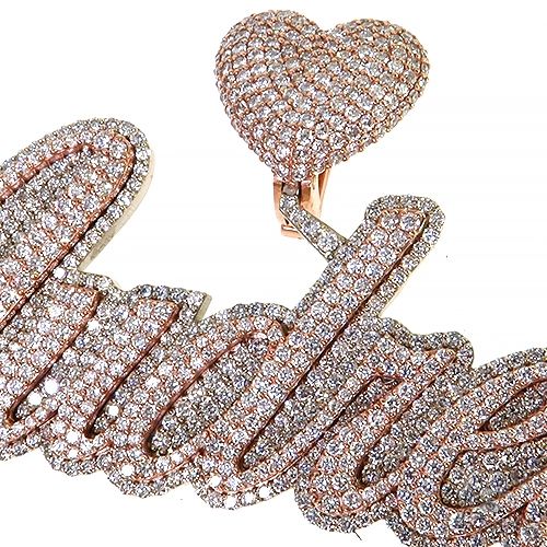 Custom Made Diamond Name Pendant 68335 - Image 3
