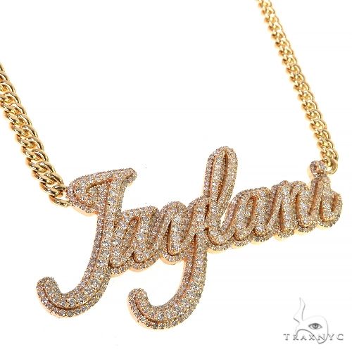 Custom Made Diamond Name Pendant 68496 - Image 2