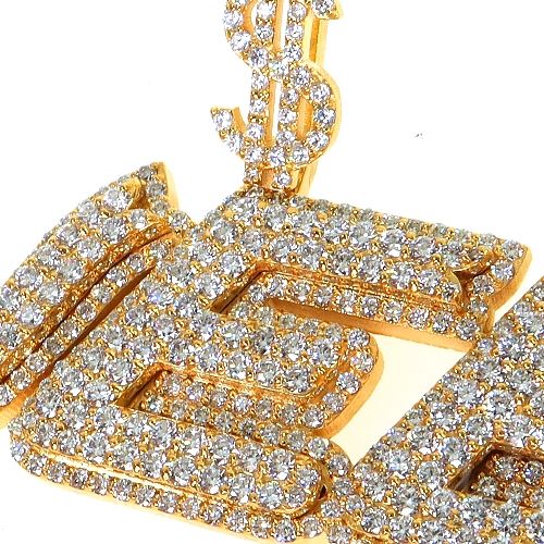 Custom Made Diamond Name Pendant 68850 - Image 3