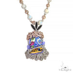 Custom Made Diamond Pendant With Galaxy Opal Chain Set 68008 - Image 1