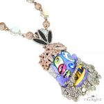 Custom Made Diamond Pendant With Galaxy Opal Chain Set 68008 - Image 3
