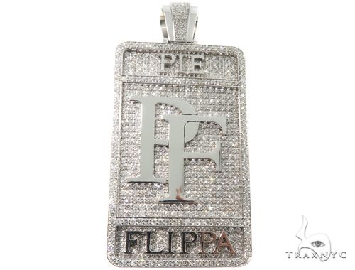 Custom Made Diamond Pie Flippa Pendant 64570 - Image 1