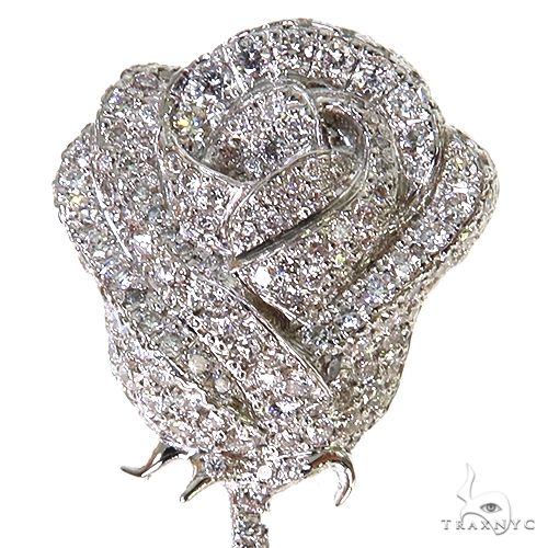 Custom Made Diamond Rose Pendant 67714 - Image 3