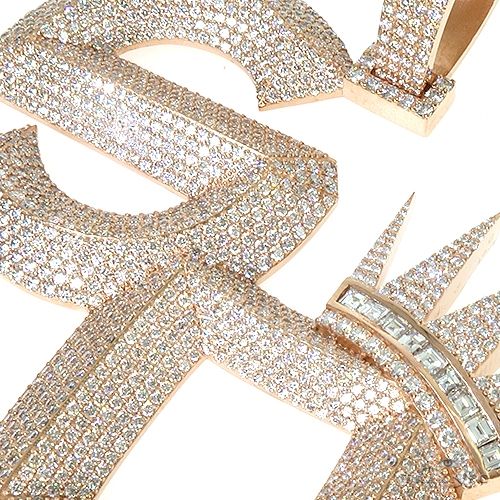 Custom Made Diamond 'SO' Crown Pendant 67229 - Image 3