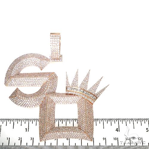Custom Made Diamond 'SO' Crown Pendant 67229 - Image 6