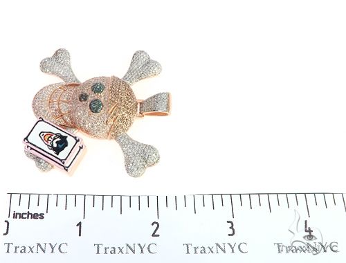 Custom Made Diamond Skull Pendant 65654 - Image 8