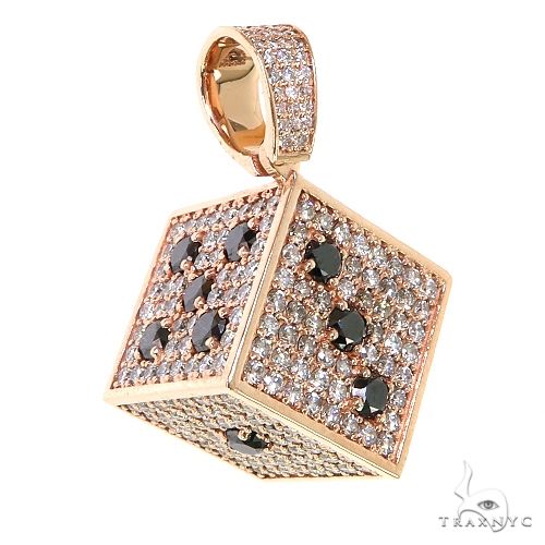 Custom Made Dice Diamond Pendant 68780 - Image 2