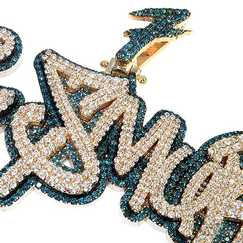 Custom Made Double Layer Name Pendant 66938 - Image 3