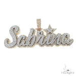 Custom Made Double Plate Name Pendant 66820 - Image 1