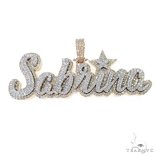 Custom Made Double Plate Name Pendant 66820 - Image 1