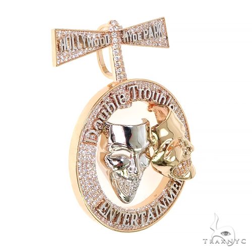 Custom Made Double Trouble Diamond Pendant 67380 - Image 2