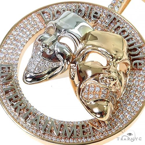 Custom Made Double Trouble Diamond Pendant 67380 - Image 3