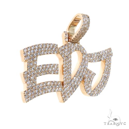 Custom Made 'EDJ' Diamond Pendant 67596 - Image 2