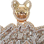 Custom Made Emerald Diamond Bulldog Ball Diamond Name Pendant 67572 - Image 3