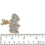 Custom Made Emerald Diamond Bulldog Ball Diamond Name Pendant 67572 - Image 7