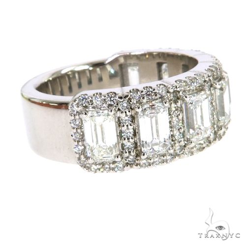 Custom Made Emerald Diamond Ring 67963 - Image 2