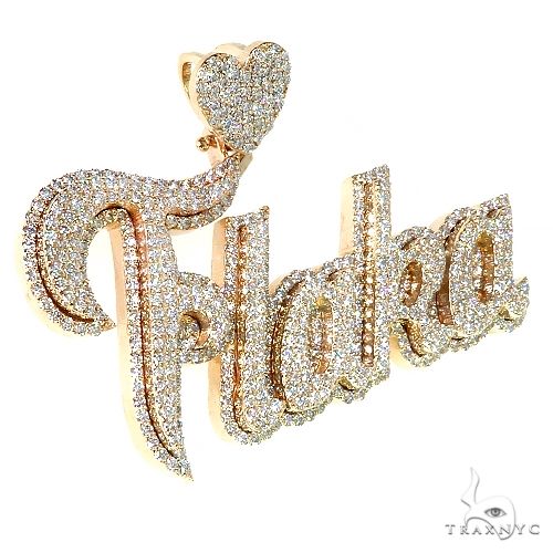 Custom Made 'FLAKA' Diamond Name Pendant 67079 - Image 2