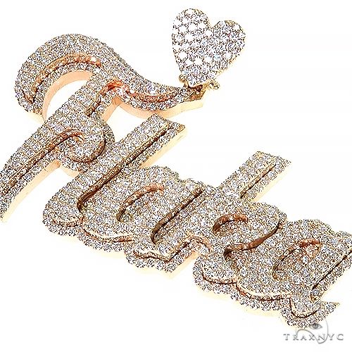 Custom Made 'FLAKA' Diamond Name Pendant 67079 - Image 3