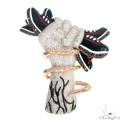 Custom Made Fist Diamond Pendant 66821 - Image 1