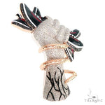 Custom Made Fist Diamond Pendant 66821 - Image 2