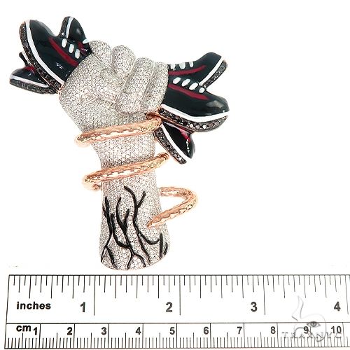 Custom Made Fist Diamond Pendant 66821 - Image 4