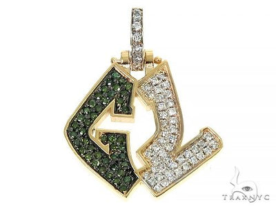 Custom Made 'GL' Diamond Pendant 66341 - Image 1