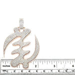 Custom Made GYE NYAME Symbol Diamond Pendant 66923 - Image 4
